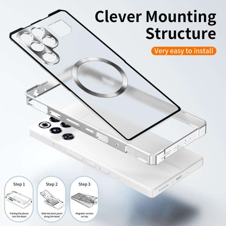 For ZTE nubia RedMagic 11 Pro / 11 Pro+ Irregular Alloy Frame Fosted Translucent MagSafe Phone Ca...