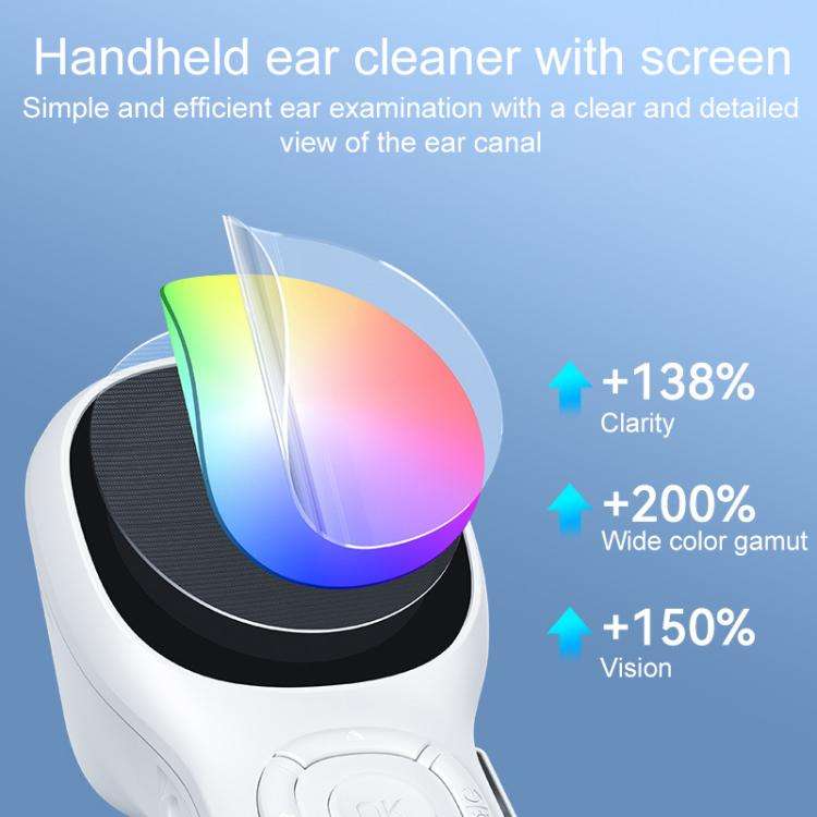 TESLONG SA160 1.45 Inch HD Screen Handheld Smart Visual Otoscope(White)