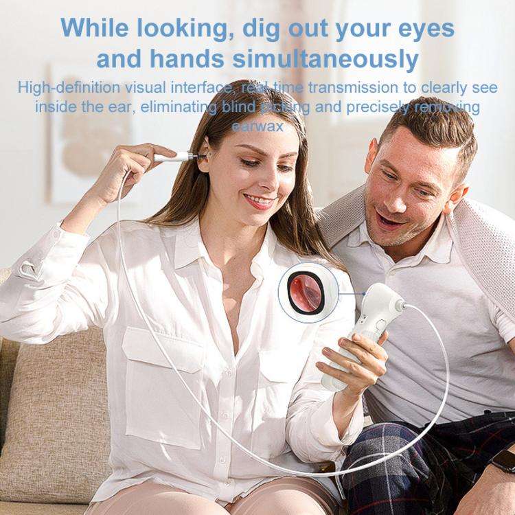 TESLONG SA160 1.45 Inch HD Screen Handheld Smart Visual Otoscope(White)