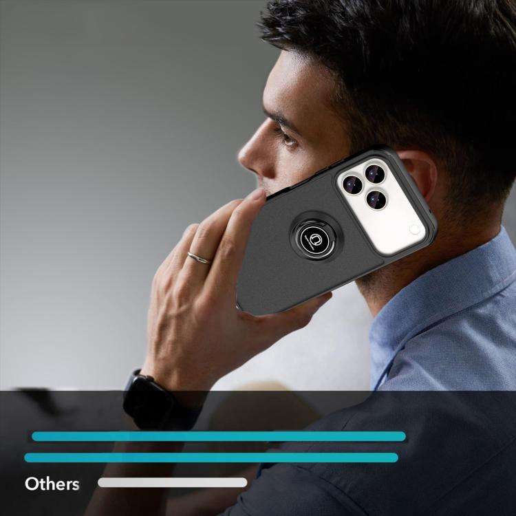 For ZTE Blade V80 Pro / V80 Vita Q Shadow 1 Series TPU + PC Phone Case with Ring(Black)