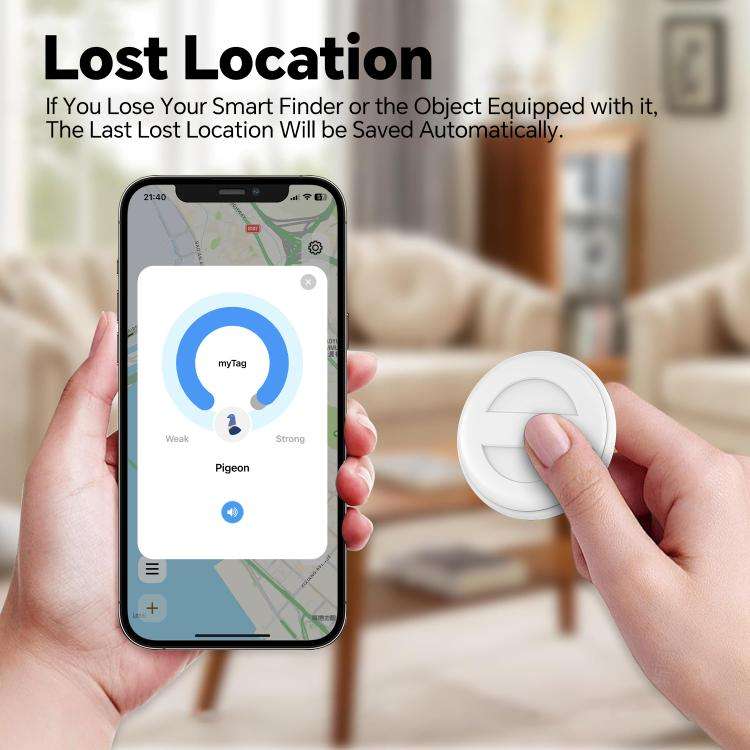 M10 Mini GPS Location Tracker Anti-lost Device with Keychain(Black)