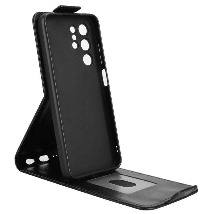 For Oukitel C61 / C61 Pro Magnetic Vertical Flip Leather Phone Case with Buckle(Black)