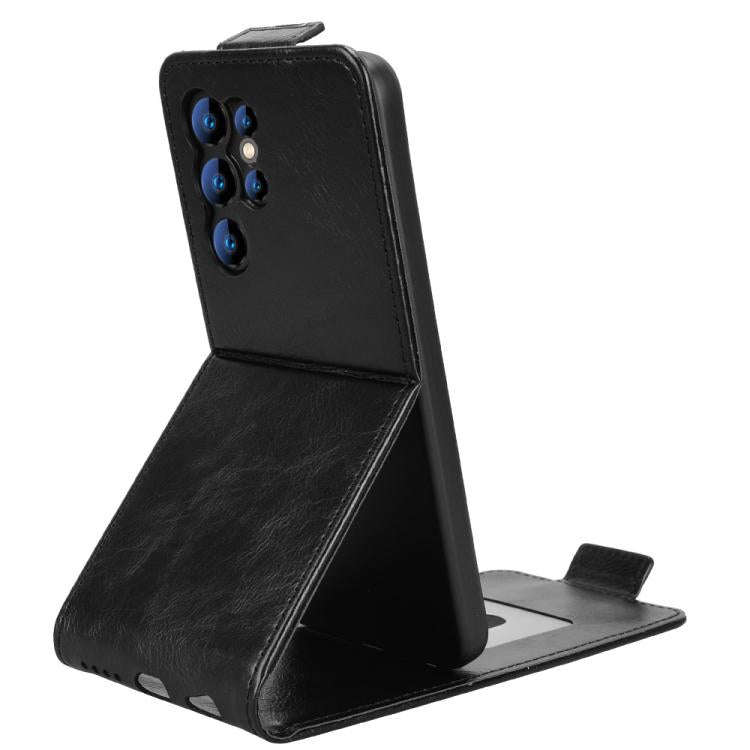 For Oukitel C61 / C61 Pro Magnetic Vertical Flip Leather Phone Case with Buckle(Black)
