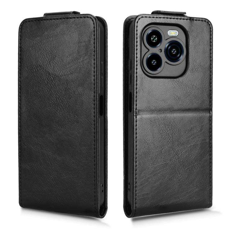 For Oukitel C65 / C65 Pro Magnetic Vertical Flip Leather Phone Case with Buckle(Black)