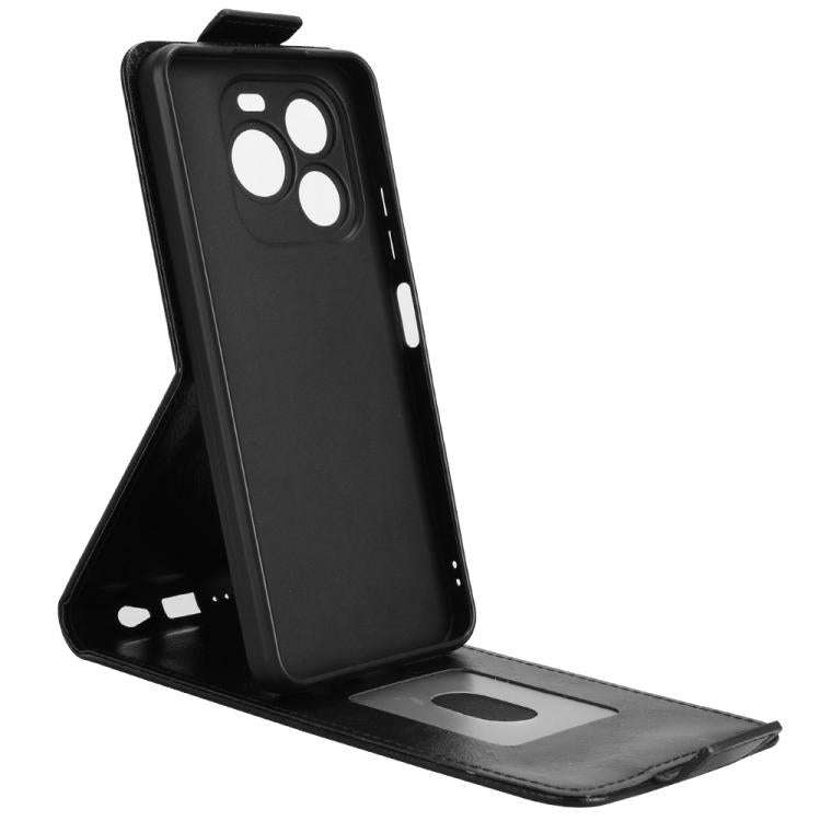 For Oukitel C65 / C65 Pro Magnetic Vertical Flip Leather Phone Case with Buckle(Black)