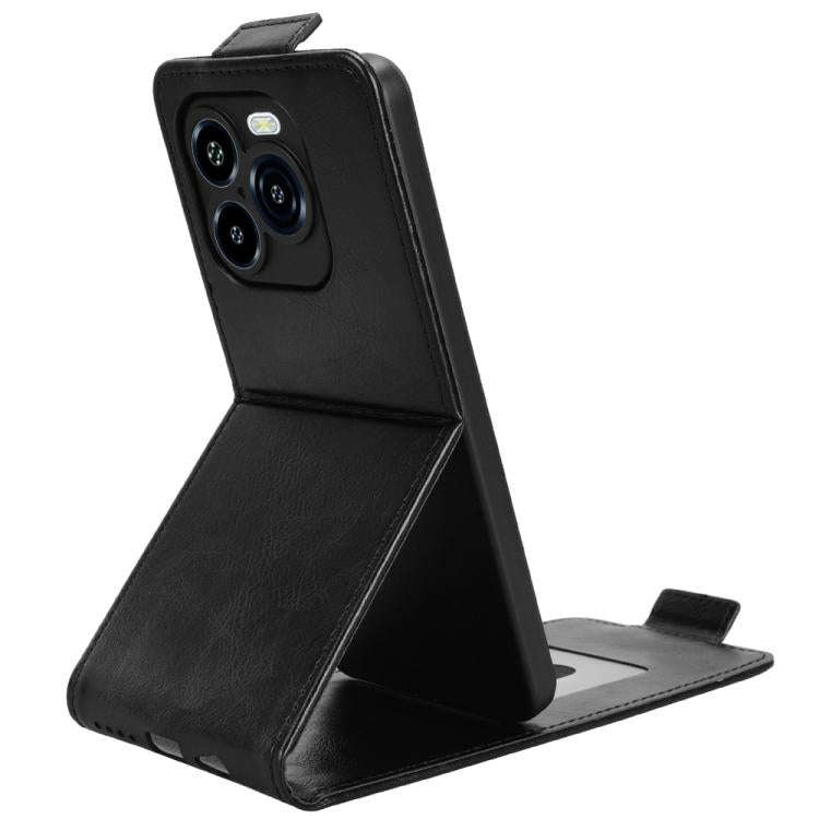 For Oukitel C65 / C65 Pro Magnetic Vertical Flip Leather Phone Case with Buckle(Black)
