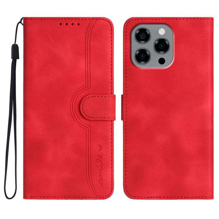 For Doogee Note 58 / Note 58 Pro Heart Pattern Skin Feel Leather Phone Case(Red)