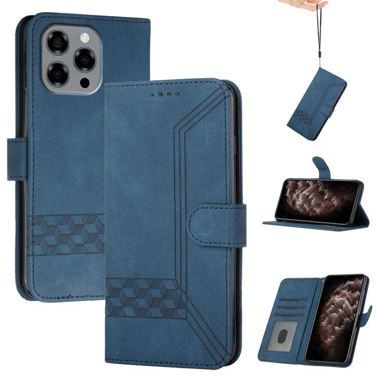 For Doogee Note 58 / Note 58 Pro Cubic Skin Feel Flip Leather Phone Case(Blue)