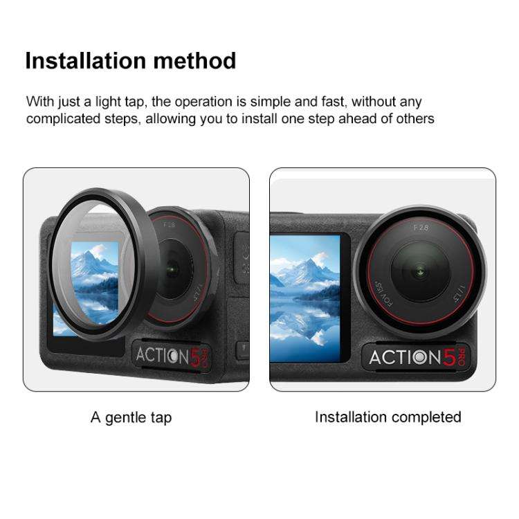 For DJI Action 5 Pro Camera Lens Filter, Filter:CPL