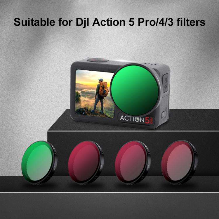 For DJI Action 5 Pro Camera Lens Filter, Filter:ND64