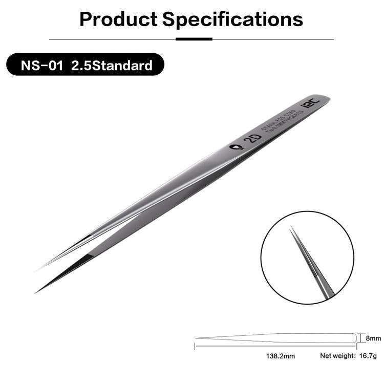 i2C NS Series Super Alloy High Precision Stainless Steel Super Hard Extra Tip Flying Wire Tweezer...