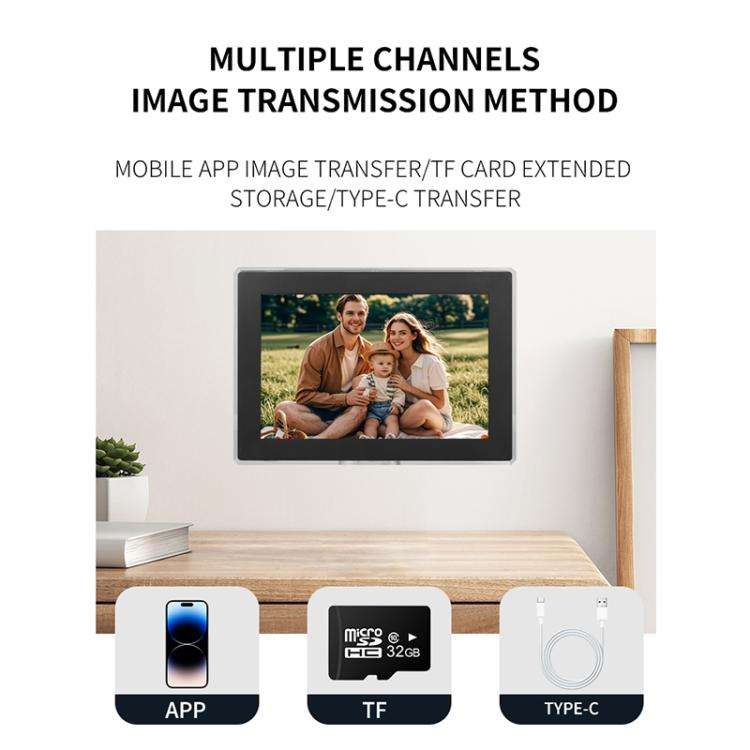 10 inch IPS HD Screen Smart WiFi Advertising Machine, Plug:UK Plug(White)