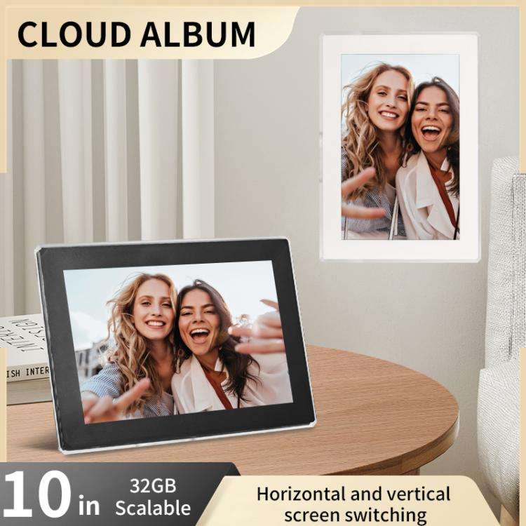 10 inch IPS HD Screen Smart WiFi Advertising Machine, Plug:UK Plug(White)
