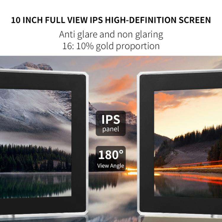 10 inch IPS HD Screen Smart WiFi Advertising Machine, Plug:UK Plug(White)