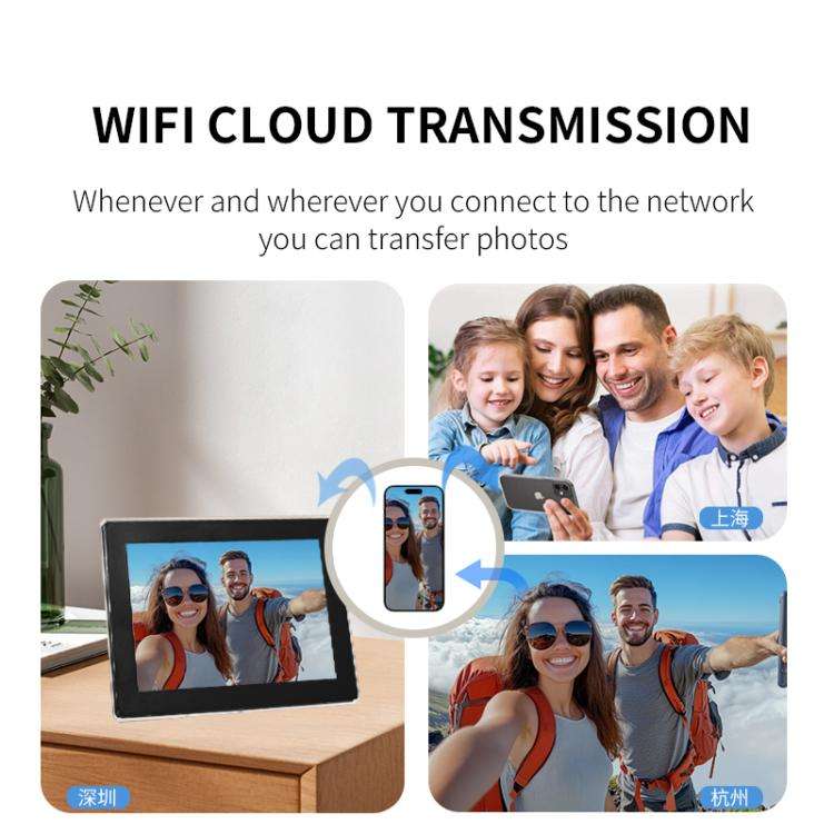 10 inch IPS HD Screen Smart WiFi Advertising Machine, Plug:UK Plug(White)