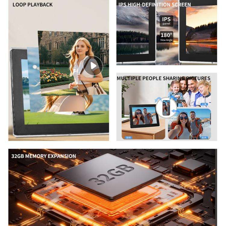 10 inch IPS HD Screen Smart WiFi Advertising Machine, Plug:UK Plug(White)
