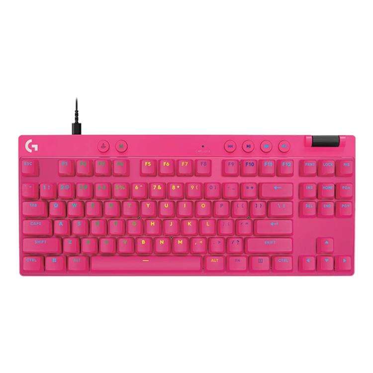 Logitech G PRO X TKL RAPID Magnetic Switches Wireless Gaming Keyboard(Pink)
