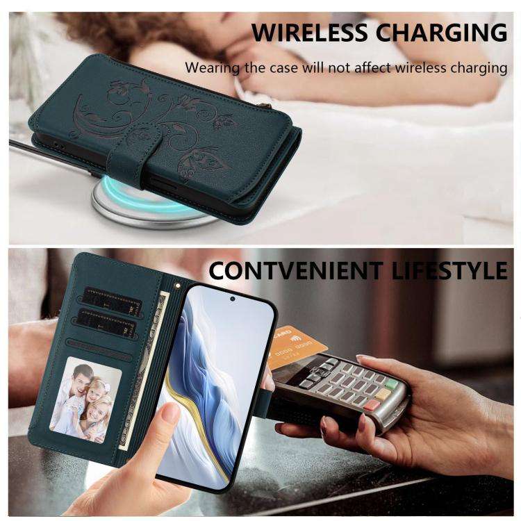 For Doogee Note 59 / Note 59 Pro Butterfly Love Flower Multi-card Zipper Wallet Leather Phone Cas...