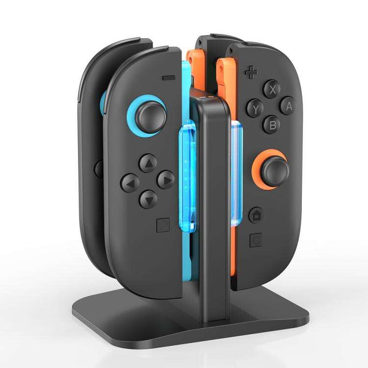 For Nintendo Switch 2 OIVO IV-SW342 4 in 1 Game Controller Magnetic Charging Stand(Black)