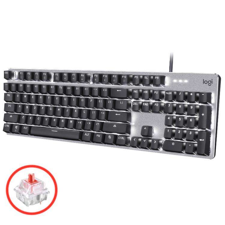 Logitech K845 Backlit Mechanical Wired Keyboard, Cable Length: 1.8m, Type:Longhua-Brown Axis(Black)