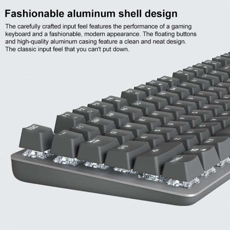 Logitech K845 Backlit Mechanical Wired Keyboard, Cable Length: 1.8m, Type:Longhua-Brown Axis(Black)