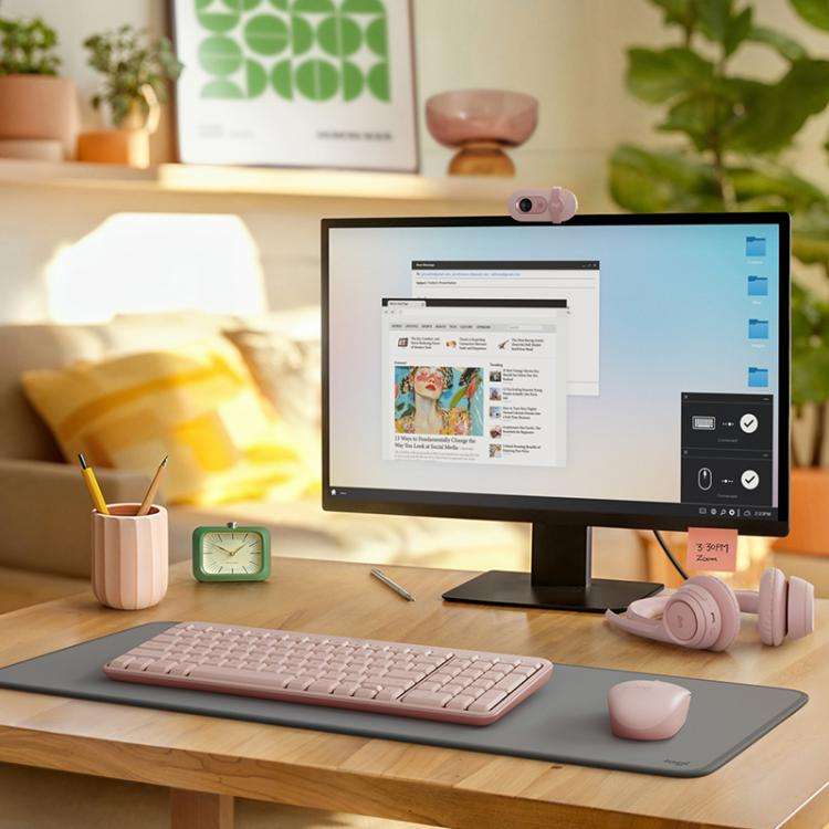 Logitech K251 Wireless Bluetooth Keyboard for Business Laptop Office use(Pink)