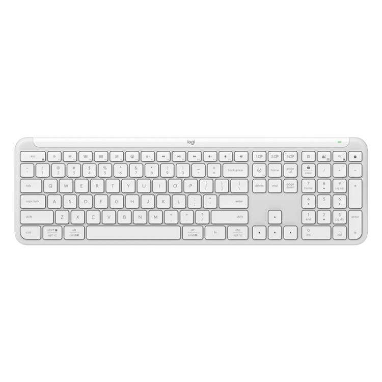 Logitech K950 Slim Silent Wireless Bluetooth Keyboard(White)