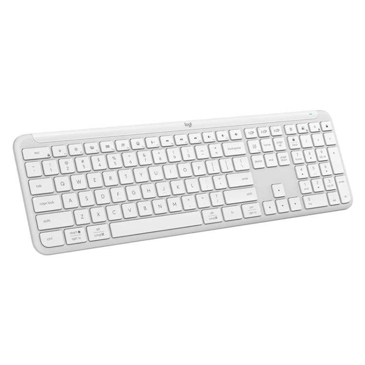 Logitech K950 Slim Silent Wireless Bluetooth Keyboard(White)