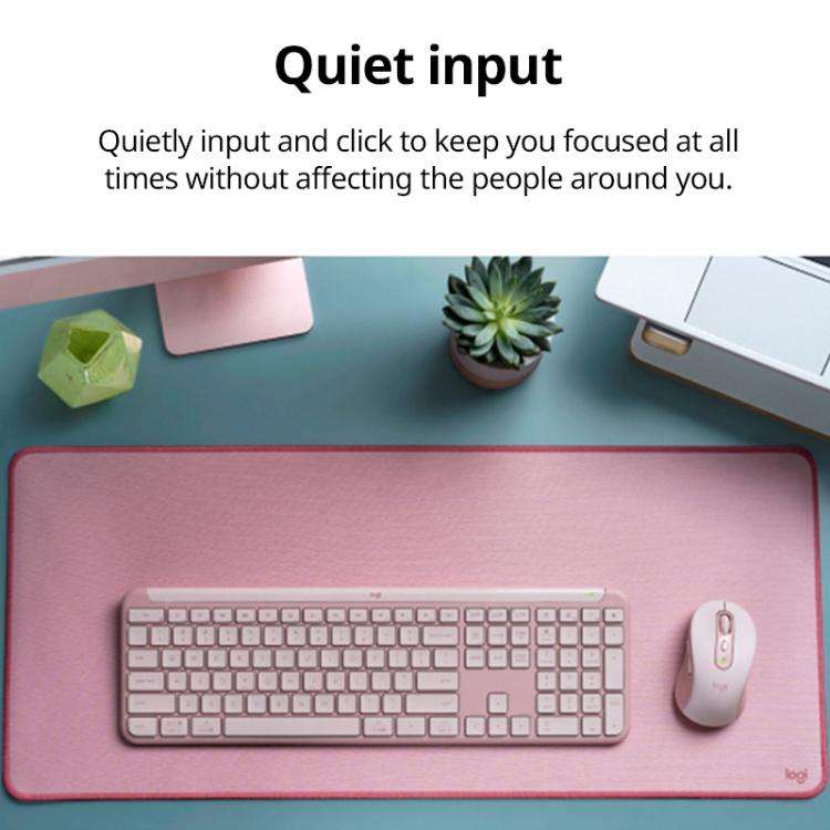 Logitech K950 Slim Silent Wireless Bluetooth Keyboard(Pink)