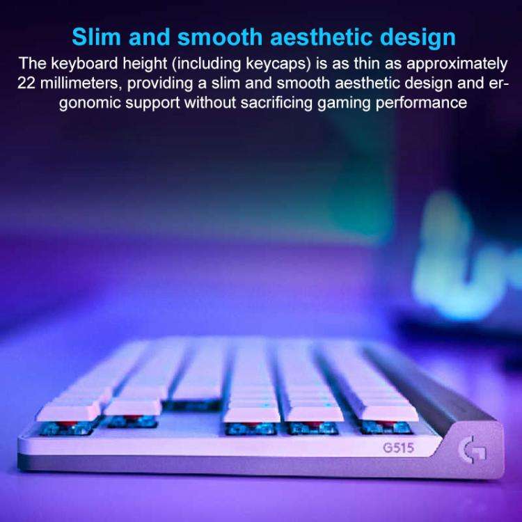 Logitech G515 LIGHTSPEED TKL Wireless Low-Profile Mechanical Gaming Keyboard, GX-L Mechanical Swi...