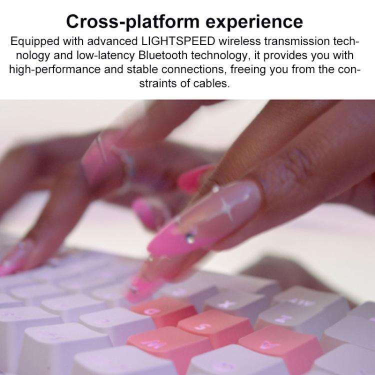 Logitech G715 Dual-Mode 87-Key RGB Wireless Bluetooth Mechanical Keyboard, Tea Shaft(White)