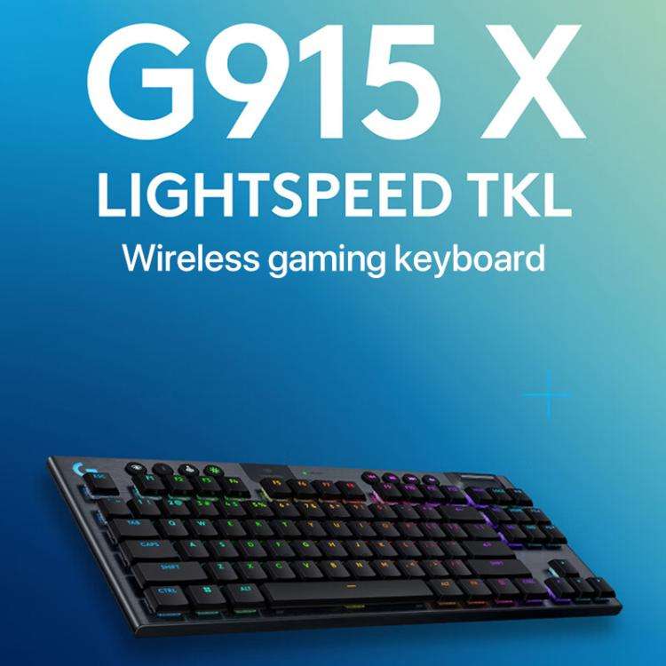 Logitech G915 X LIGHTSPEED TKL Low Profile Gaming Keyboard(Black Tactile)