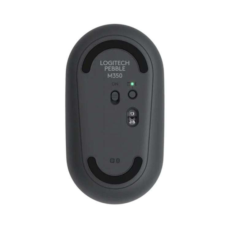 Logitech PEBBLE M350 1000DPI Ultra-Thin Dual-Mode Wireless Bluetooth Mouse(Black)