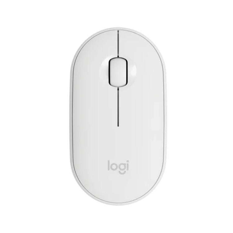 Logitech PEBBLE M350 1000DPI Ultra-Thin Dual-Mode Wireless Bluetooth Mouse(White)