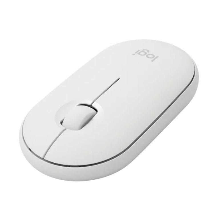 Logitech PEBBLE M350 1000DPI Ultra-Thin Dual-Mode Wireless Bluetooth Mouse(White)