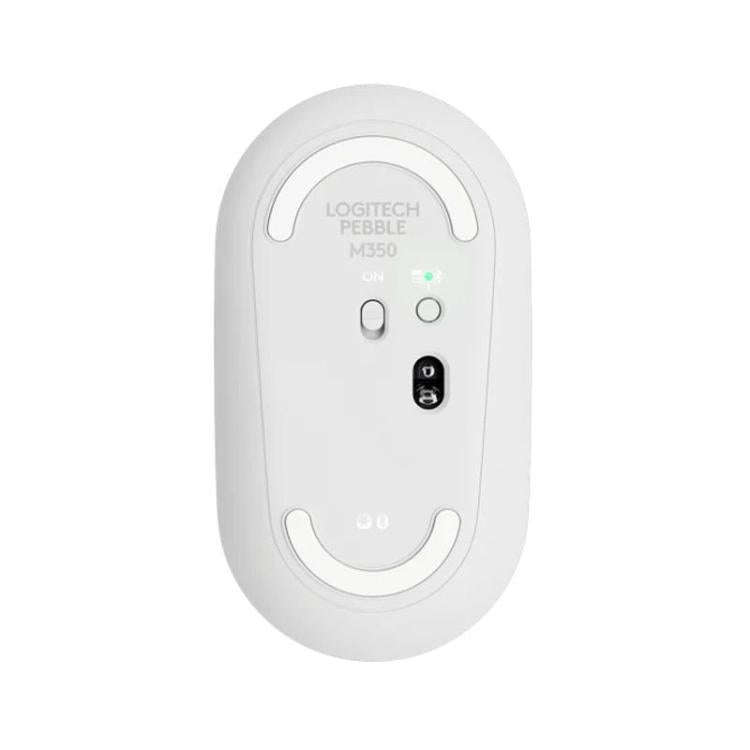 Logitech PEBBLE M350 1000DPI Ultra-Thin Dual-Mode Wireless Bluetooth Mouse(White)