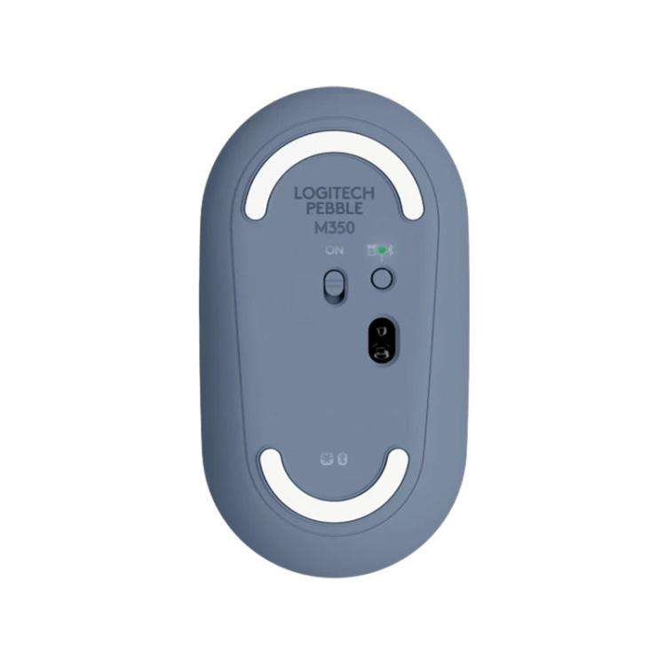 Logitech PEBBLE M350 1000DPI Ultra-Thin Dual-Mode Wireless Bluetooth Mouse(Blue)