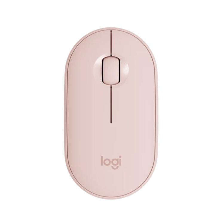Logitech PEBBLE M350 1000DPI Ultra-Thin Dual-Mode Wireless Bluetooth Mouse(Pink)