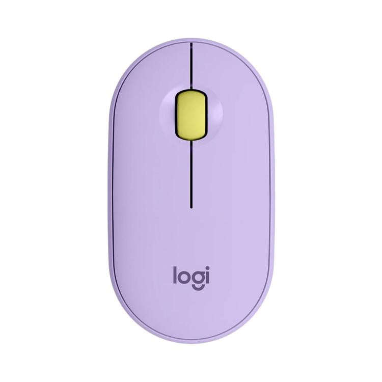 Logitech PEBBLE M350 1000DPI Ultra-Thin Dual-Mode Wireless Bluetooth Mouse(Purple)