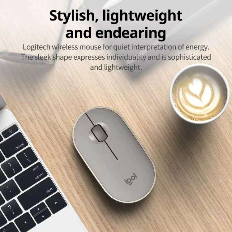 Logitech PEBBLE M350 1000DPI Ultra-Thin Dual-Mode Wireless Bluetooth Mouse(Purple)