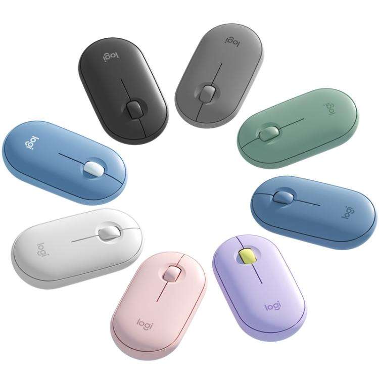 Logitech PEBBLE M350 1000DPI Ultra-Thin Dual-Mode Wireless Bluetooth Mouse(Purple)