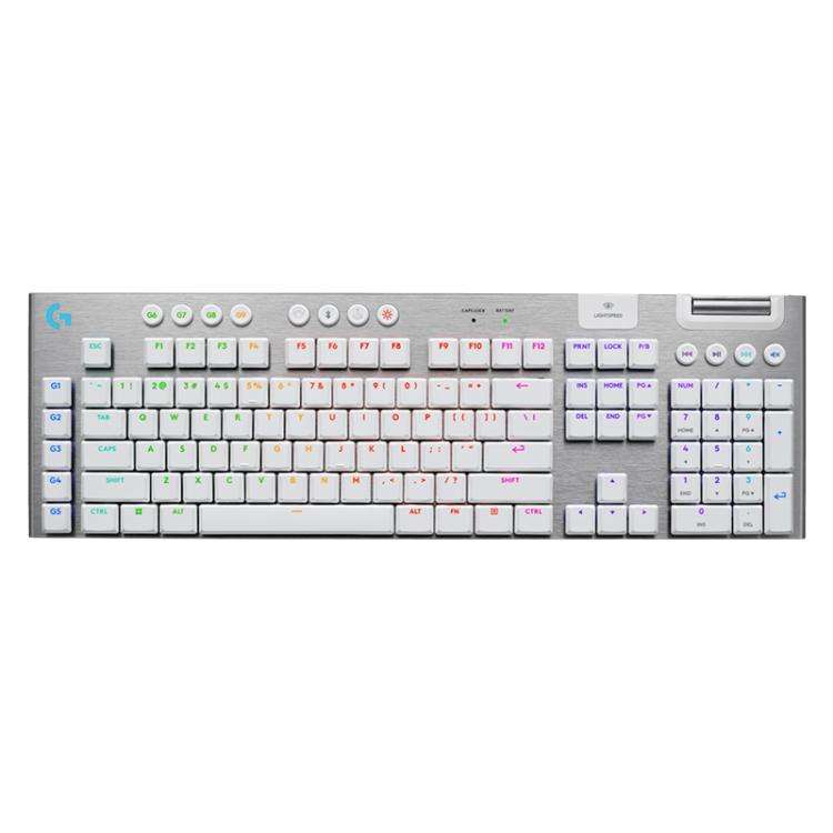 Logitech G915 X LIGHTSPEED Wireless Low Profile Gaming Keyboard(White Tactile)