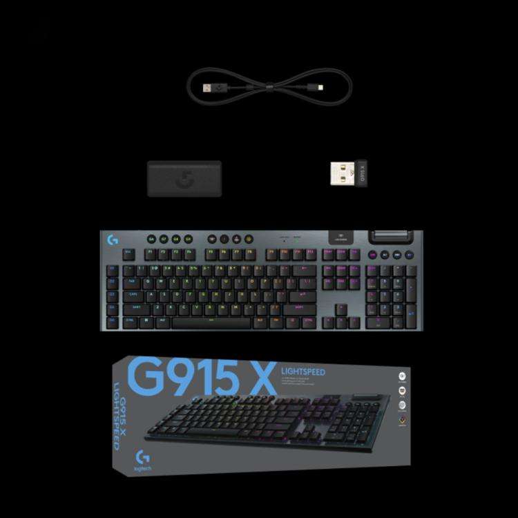 Logitech G915 X LIGHTSPEED Wireless Low Profile Gaming Keyboard(Black Tactile)