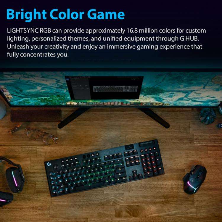 Logitech G915 X LIGHTSPEED Wireless Low Profile Gaming Keyboard(Black Tactile)