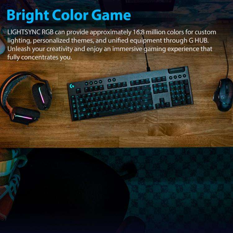 Logitech G915 X Wired Low Profile Gaming Keyboard(Black Tactile)