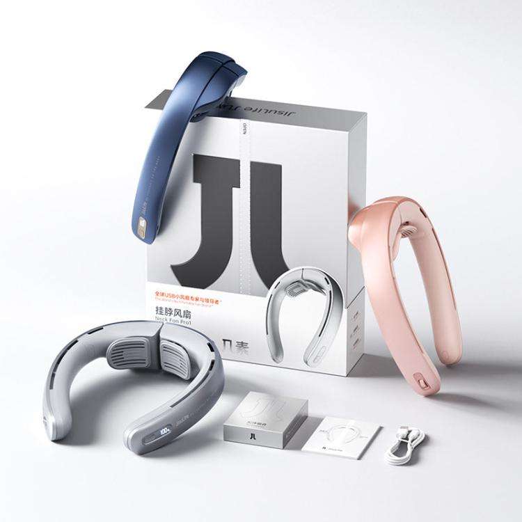JisuLife FA45 100-speed Dual Turbo Portable Neck Fan Pro1(Silver)