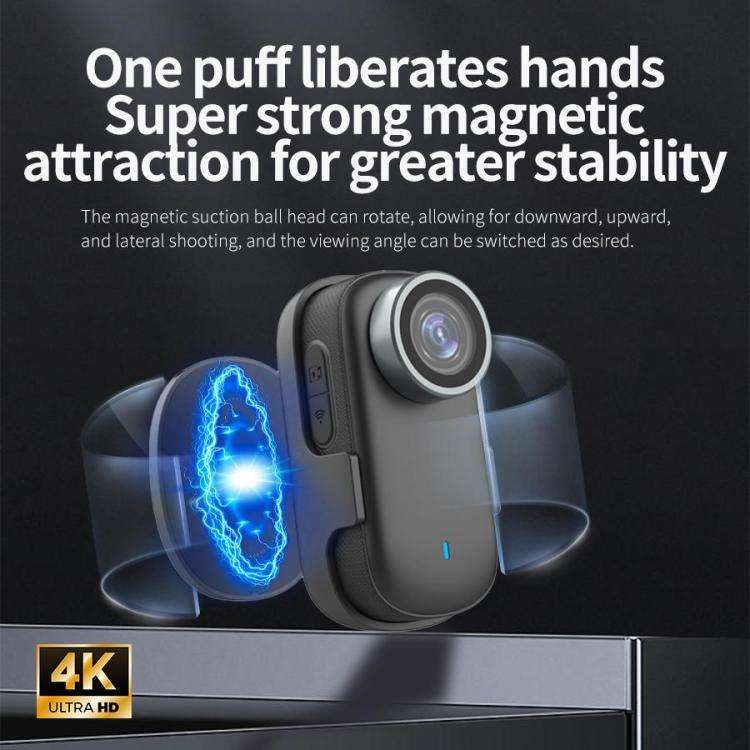 M10 4K Thumb Sports Camera Mini WiFi Camera without Screen, Specification:Standard Version(Black)