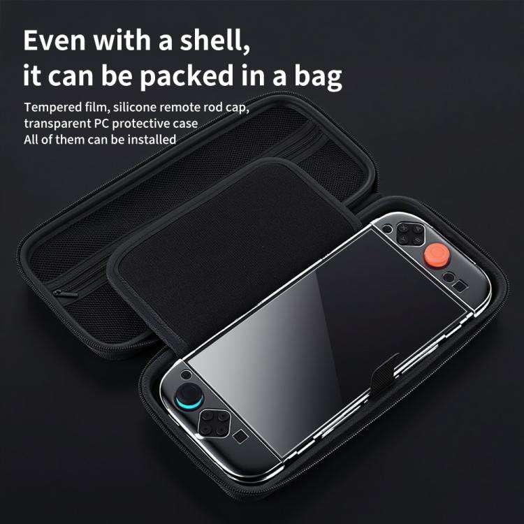 For Nintendo Switch 2 5 in 1 Handheld Game Console Storage Bag Set(Black)