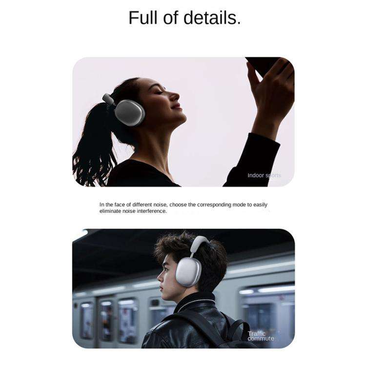 BT069NC BT5.4 Wireless Stereo ANC Headphones(Black)