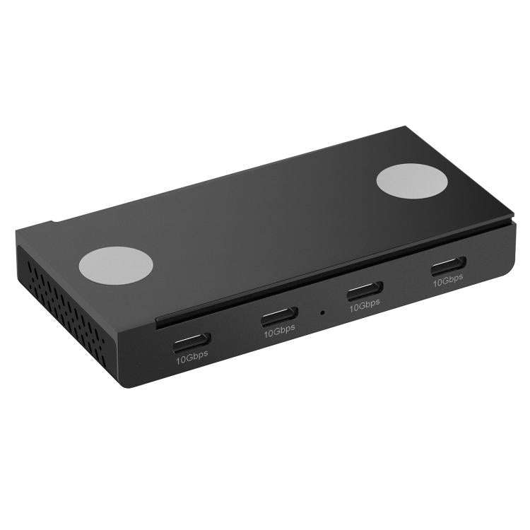 HST-2A2C 4 in 1 USB 3.2 10Gbps Detachable Magnetic Docking Station(Black)